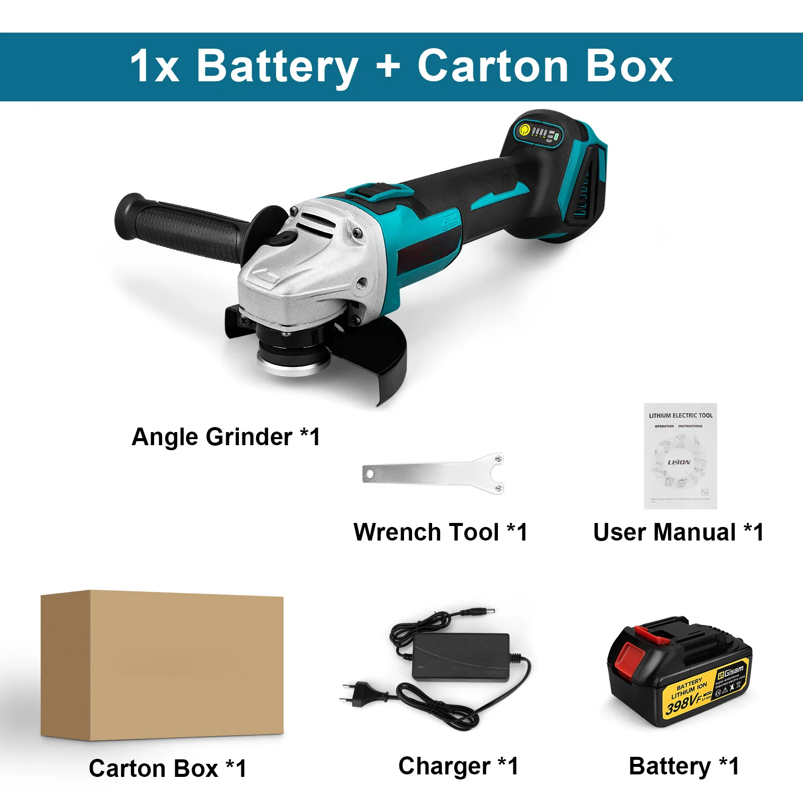 125mm M14 Brushless Angle Grinder Polishing Cutting Machine Cordless Electric Angle Grinder Power Tool for Makita 18V Battery 6