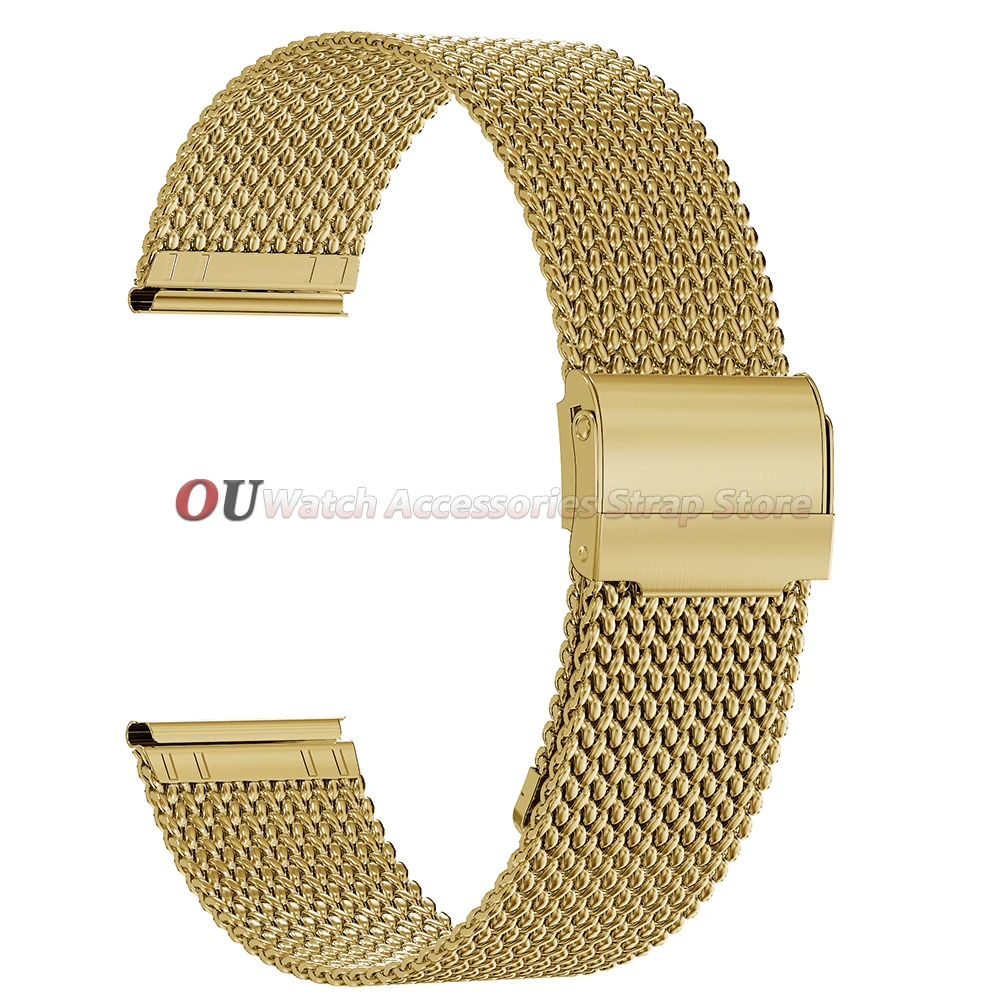 Elegant Mesh Milanese Stainless Steel Watch Strap – Adjustable Universal Bracelet