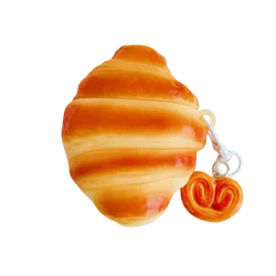 3D Croissant Silicone Earphone Protective Case With Pendant for Freebuds 5 (With pendant)