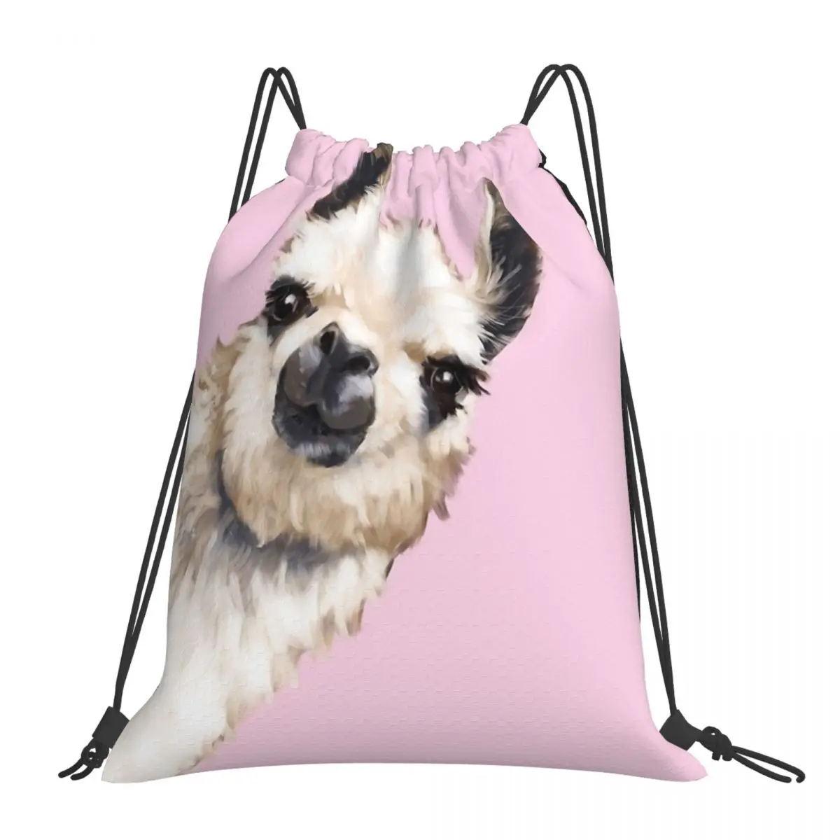 

Sneaky Llama Backpacks Multi-function Portable Drawstring Bags Drawstring Bundle Pocket Storage Bag BookBag For Travel School