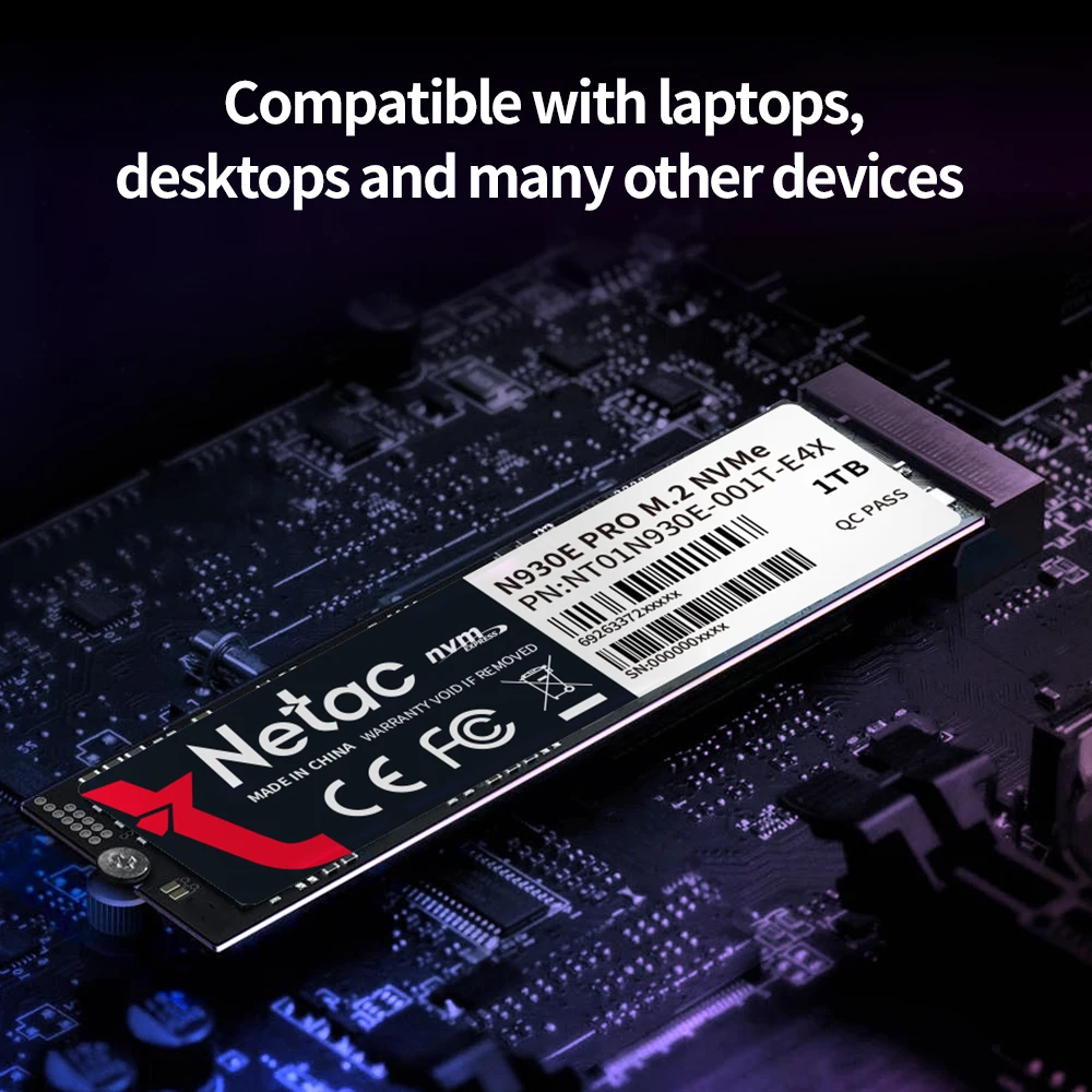 Netac Ʈ ũž  ָ Ʈ ̺ ϵ ũ, SSD NVMe M2 512GB, SSD 1TB, 128GB, 256GB, NVMe M2 2280 PCIe 3.0X4