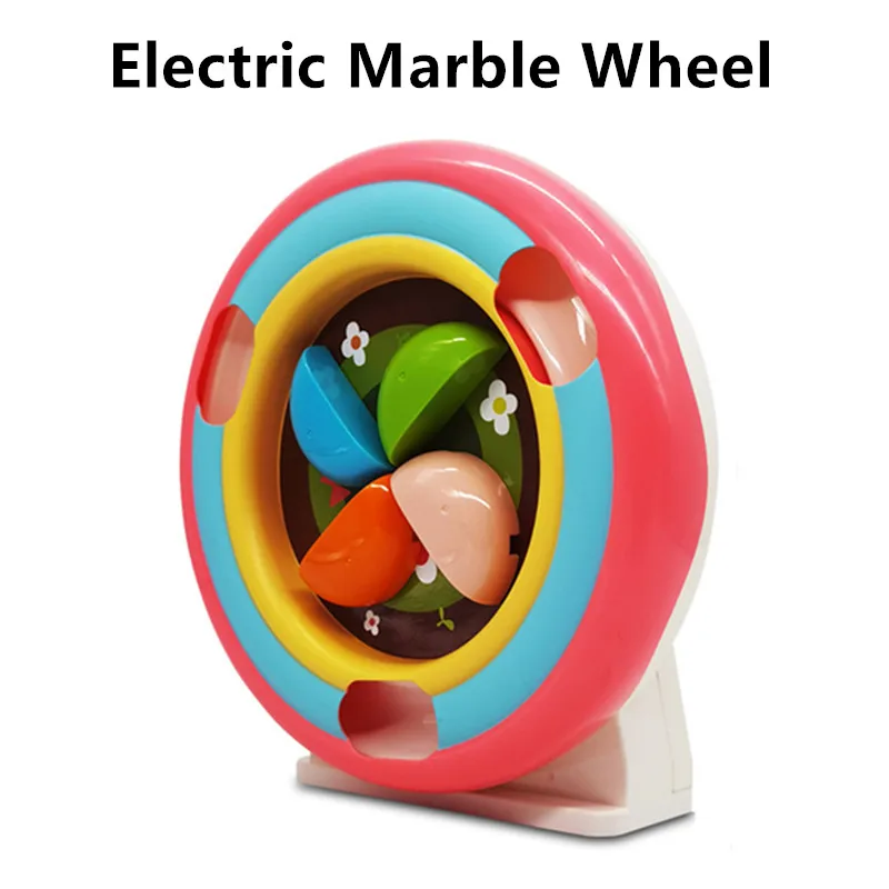 

Large Electric Marble Run Wheel Circulated Roaster Rolling Ball Lift Motor Slide Track Maze Part Compatible Building Blocks Toys