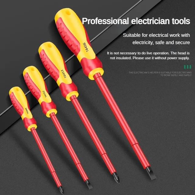 Strumenti di manutenzione professionali per elettricisti Cacciavite isolato Cacciaviti a croce a taglio Utensili manuali per cacciavite piatto Phillips 3