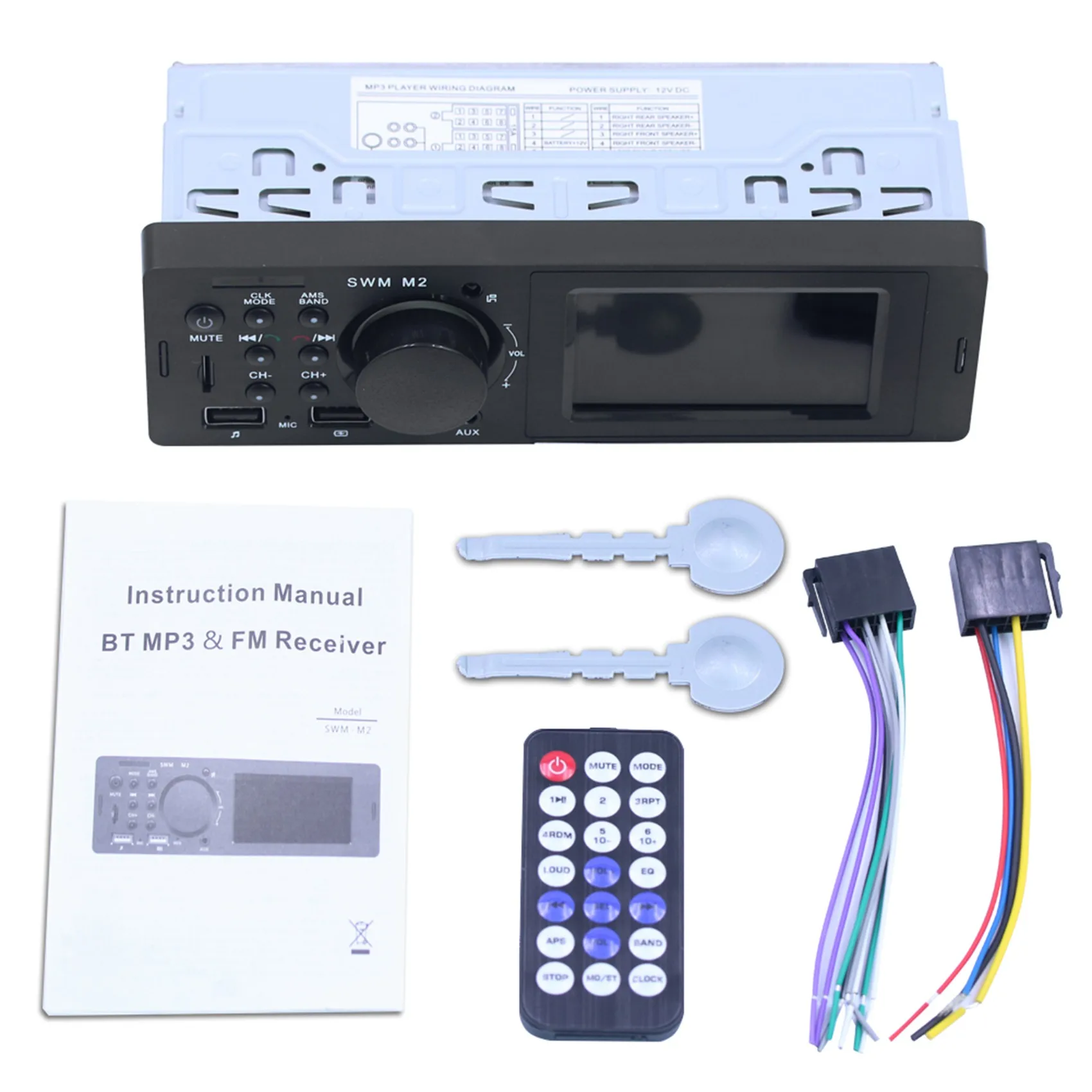 1 Din Car Stereo Audio Automotivo Bluetooth Con Usb Usb Usb/Sd/Aux Card In-Dash Autoradio Fm Lettore Mp3 Pc
