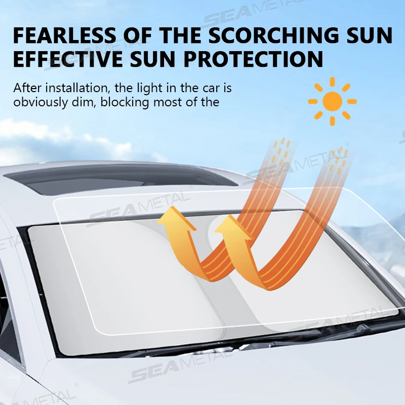 SEAMETAL Foldable Car Windshield Sun Shade 2