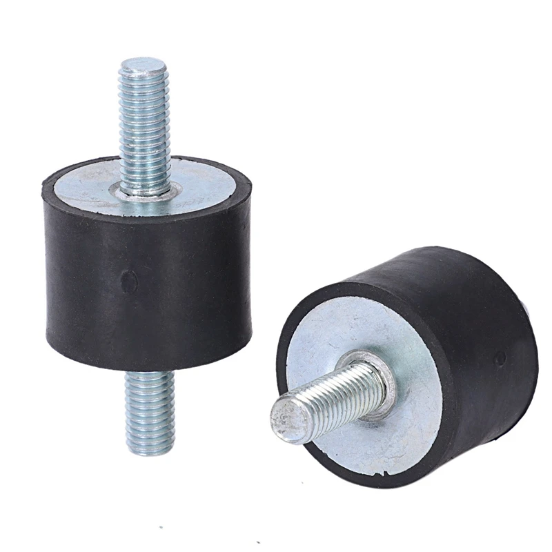 8 Pieces M10 Rubber Shock Absorber Double External Thread Rubber Anti-Vibration Vibration Isolator Durable