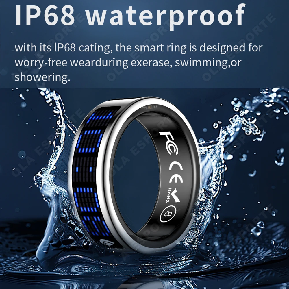 خاتم ذكي مع شاشة عرض وخاصية التذكير بأرقام المكالم...