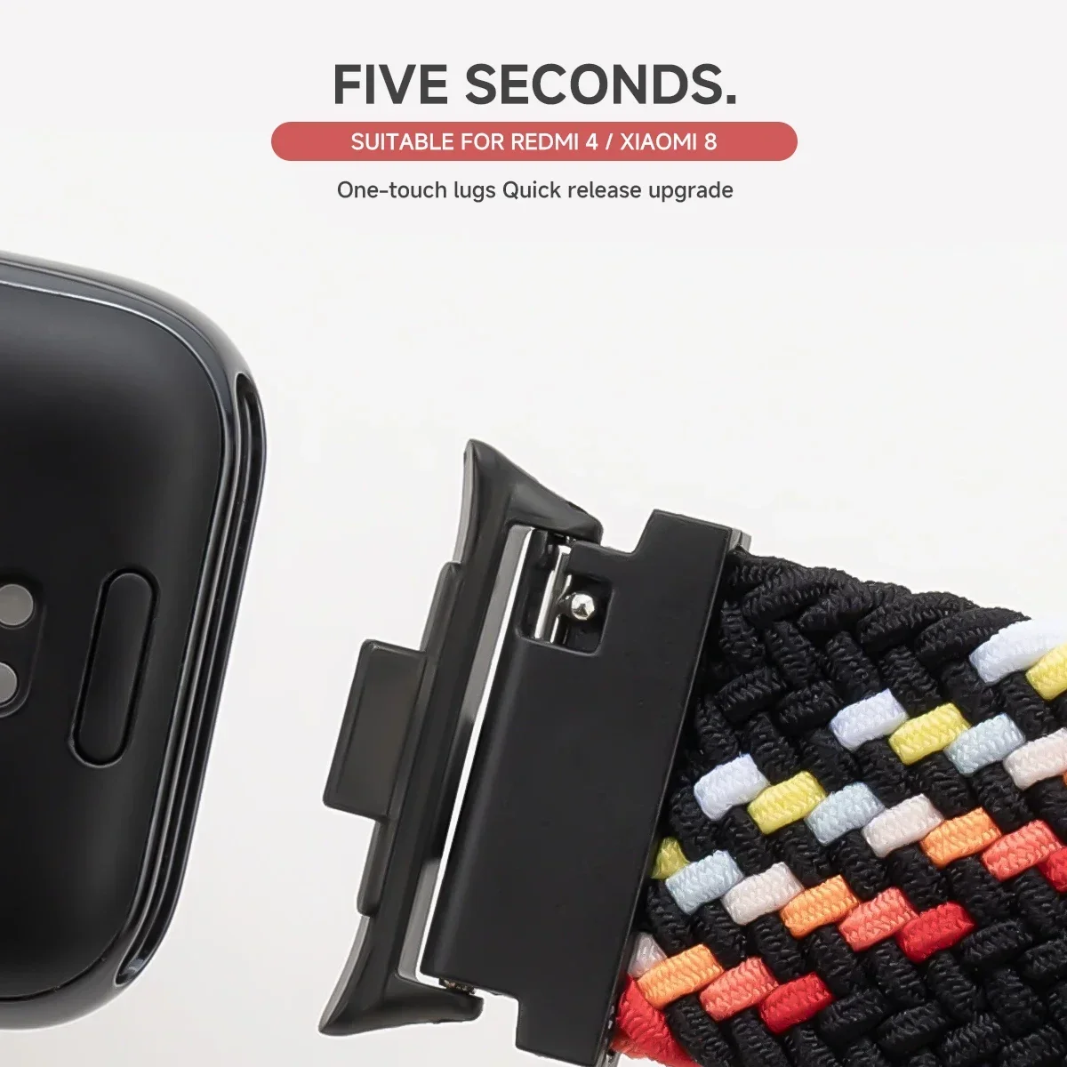 Nylon Braided Magnetic Buckle Strap - Breathable & Comfortable Replaceable Band