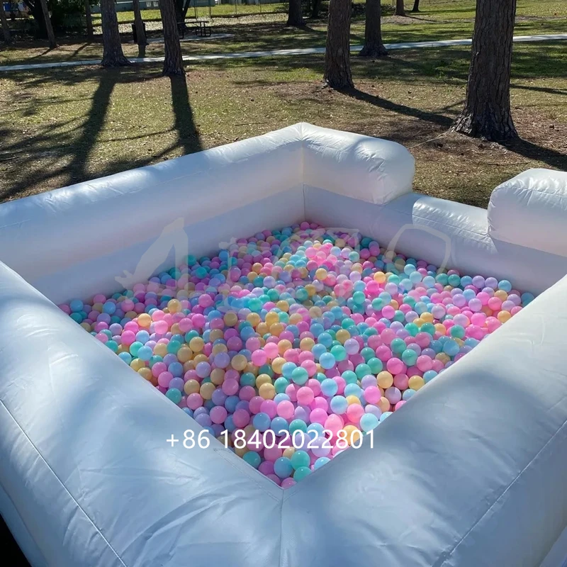 Toddler Party Rentals Pastel Ball Pit White Kids Soft Play Set Bouncy