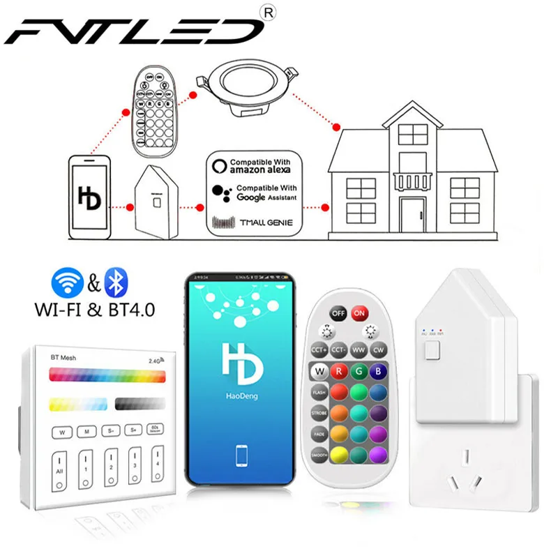 YHW Smart Bridge,Work with Alexa,Google Home,Smart Home BT Mesh,HaoDeng APP Wireless Remote Controller for Bluetooth Mesh Candle Bulb,Recessed Downlight,Smart LED Light Bulb. YHW Smart Bridge,Work with Alexa,Google Home,Smart Home BT Mesh,HaoDeng APP Wireless Remote Controller for Bluetooth Mesh Candle Bulb,Recessed Downlight,Smart LED Light Bulb.