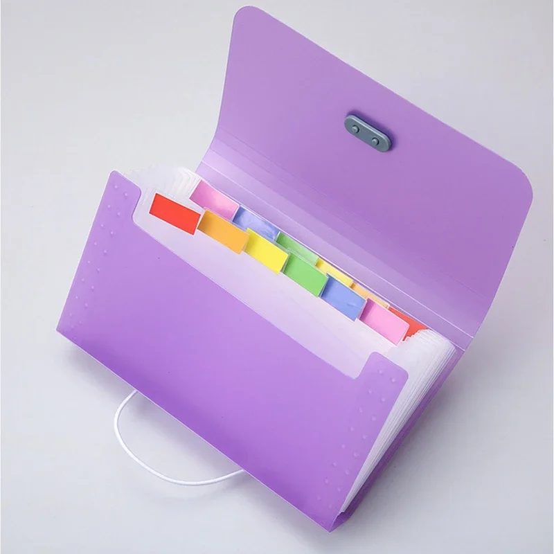 File Folder A6 Expanding Buckle Wallet Organ Bag Documents Organizer Pouch Bill Family School Office Binder