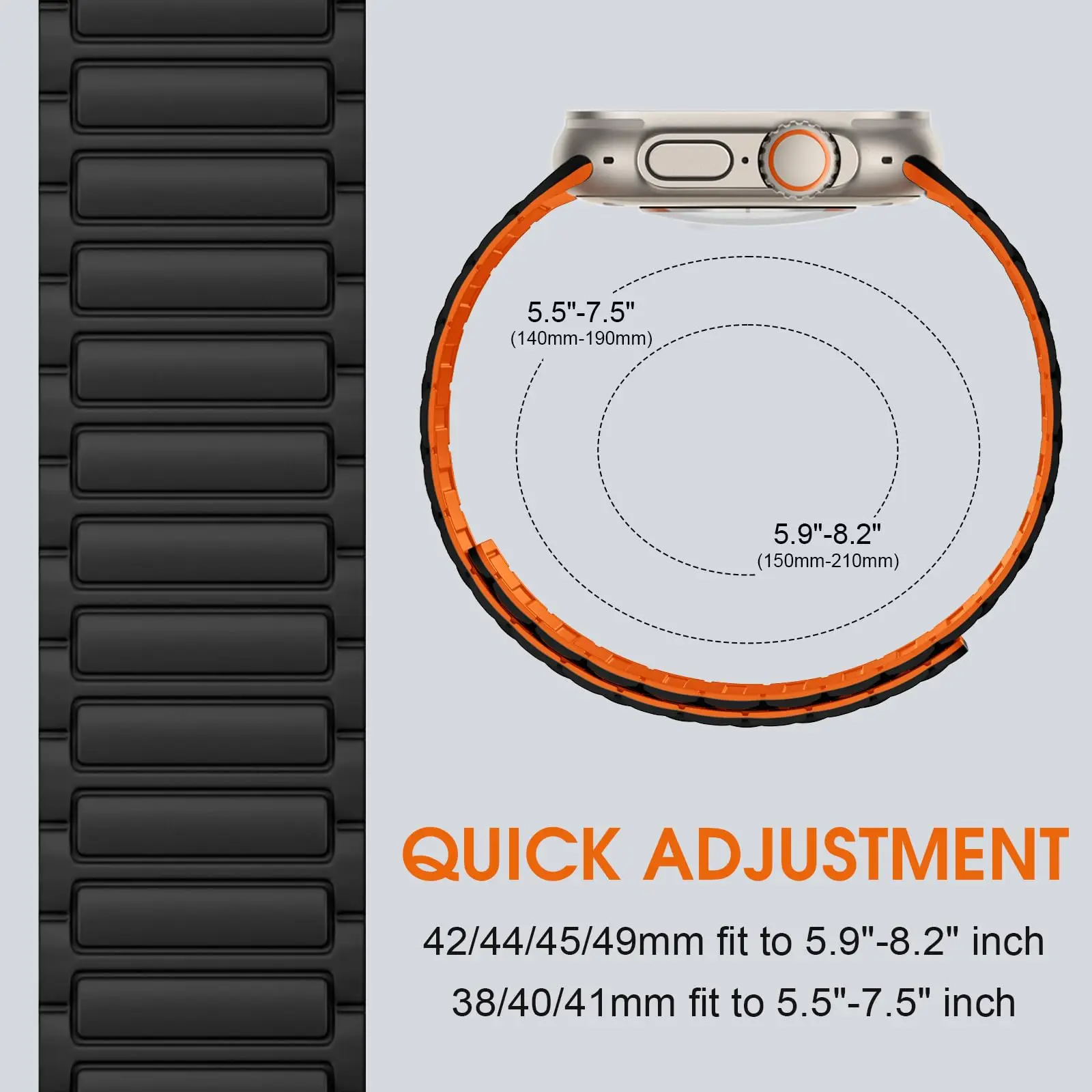 Magnetic Silicone Strap Bracelet