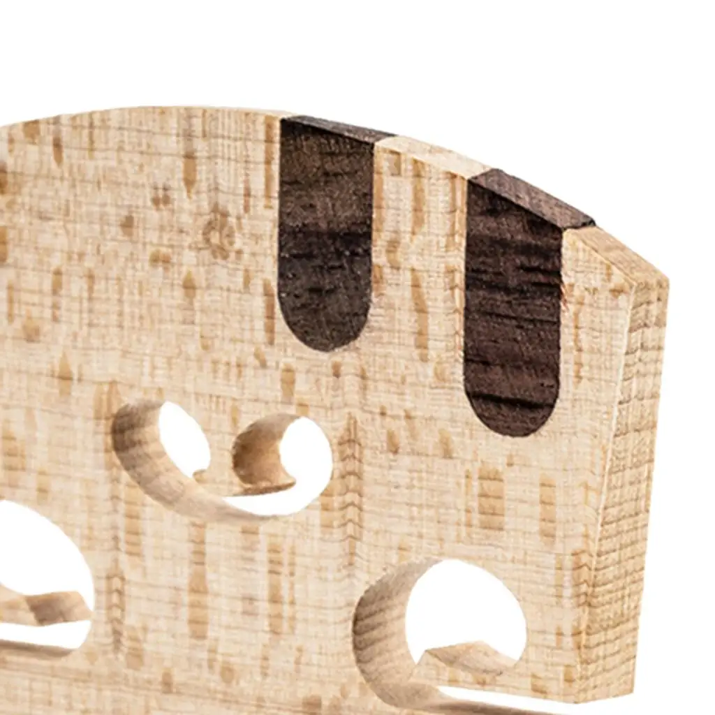 E A Strings Ebony Insert Wood Violin Bridge for /4 Violin DIY Accessory