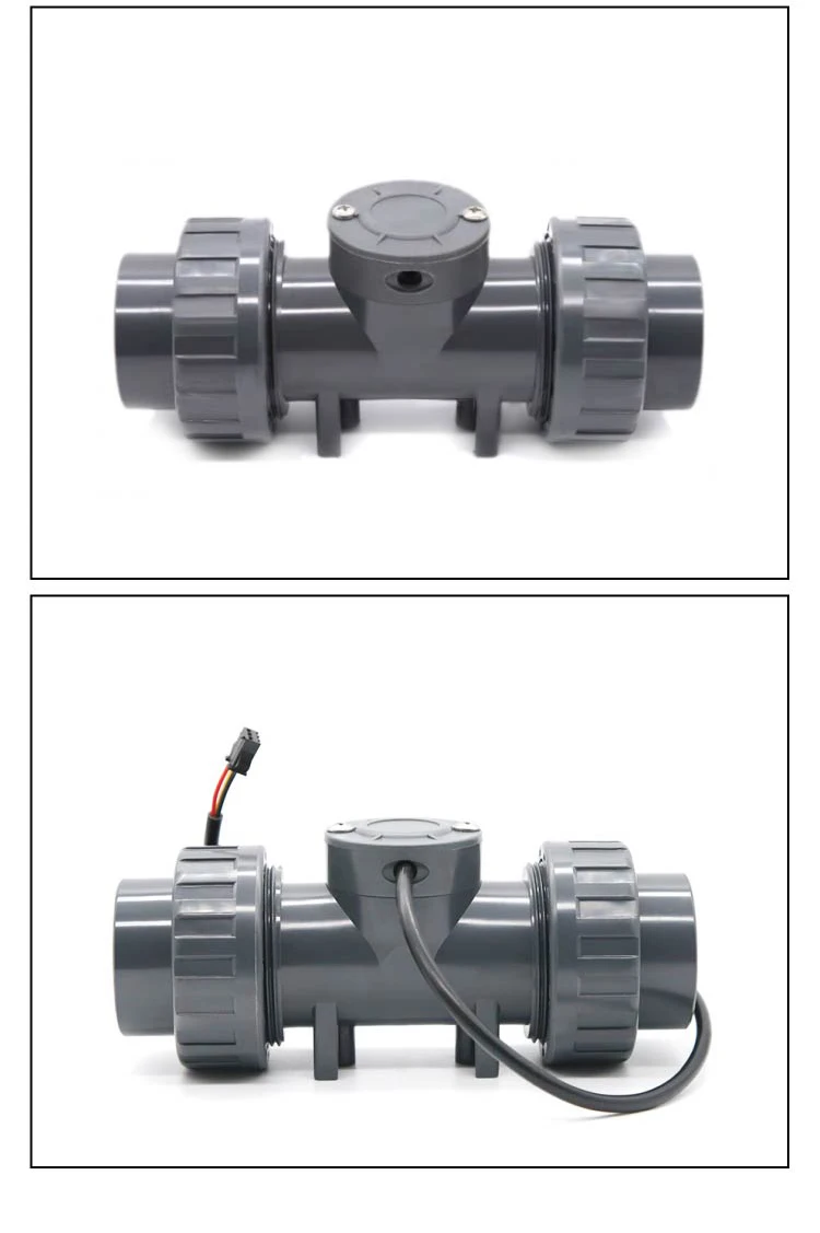 DN15‑80 PVC digital flow meter RS485 Modbus RTU inline pipe-mounted LCD flow met
