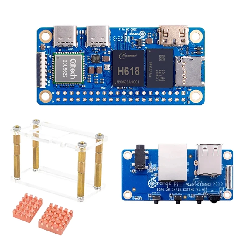 Pi Zero 2 W Orange Pi Zero 2W Single Board Computer - 1GB LPDDR4 Allwinner H618 Quad-Core Mini Computer Board