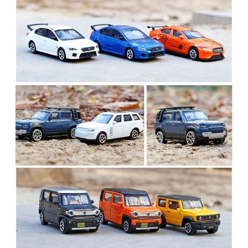 Metal Slide Forward Supercar Toy Collection - Range Rover, Jaguar, and Hustler Cars