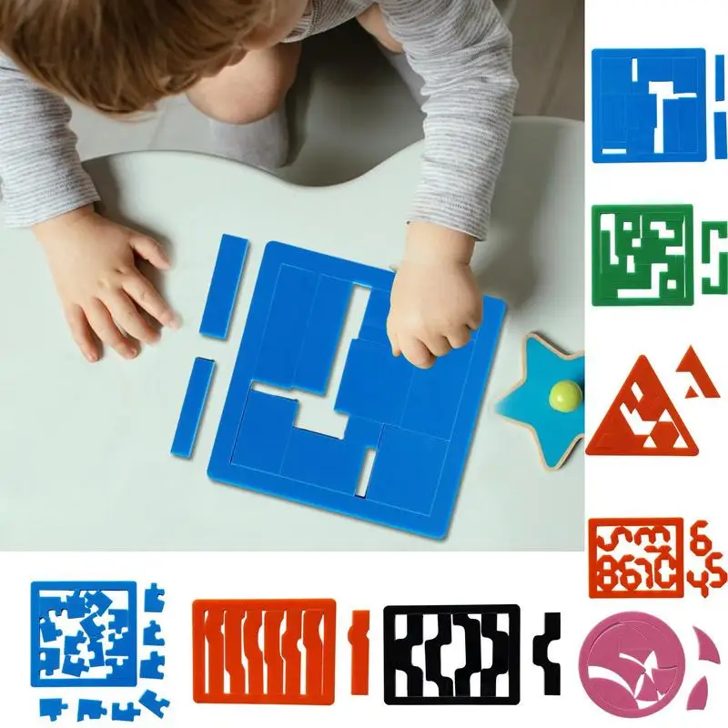 Acrylic Puzzle Montessori Toys Educational Jigsaw Toy Brain Puzzles Jigsaw Puzzles Shape Cognition Brain Game For Children Gift