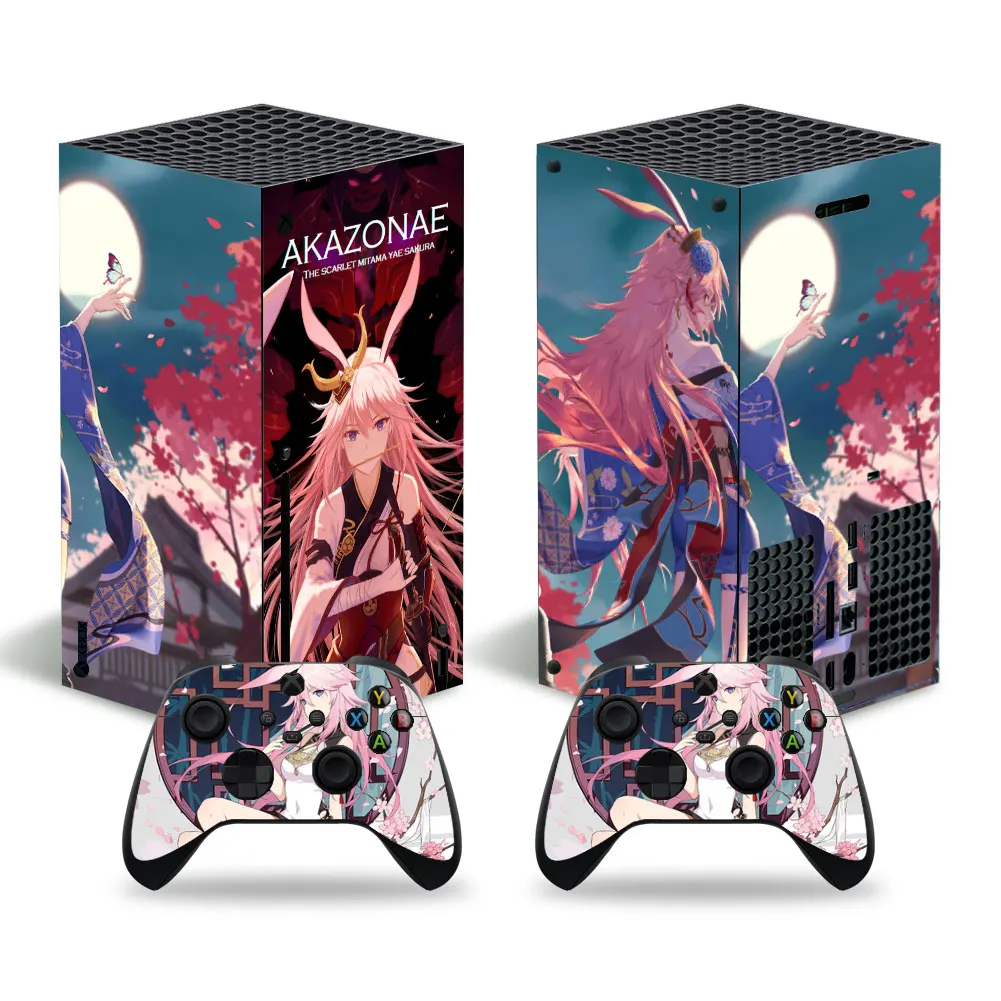 For Xbox Series X Anime Honkai Impact 3 PVC Skin Vinyl Sticker Cover