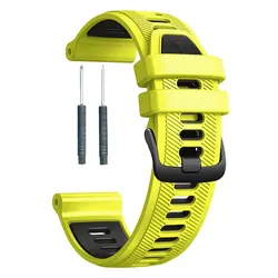 Silicone Wristband Replacement for Garmin Forerunner Watch (Qingning black)
