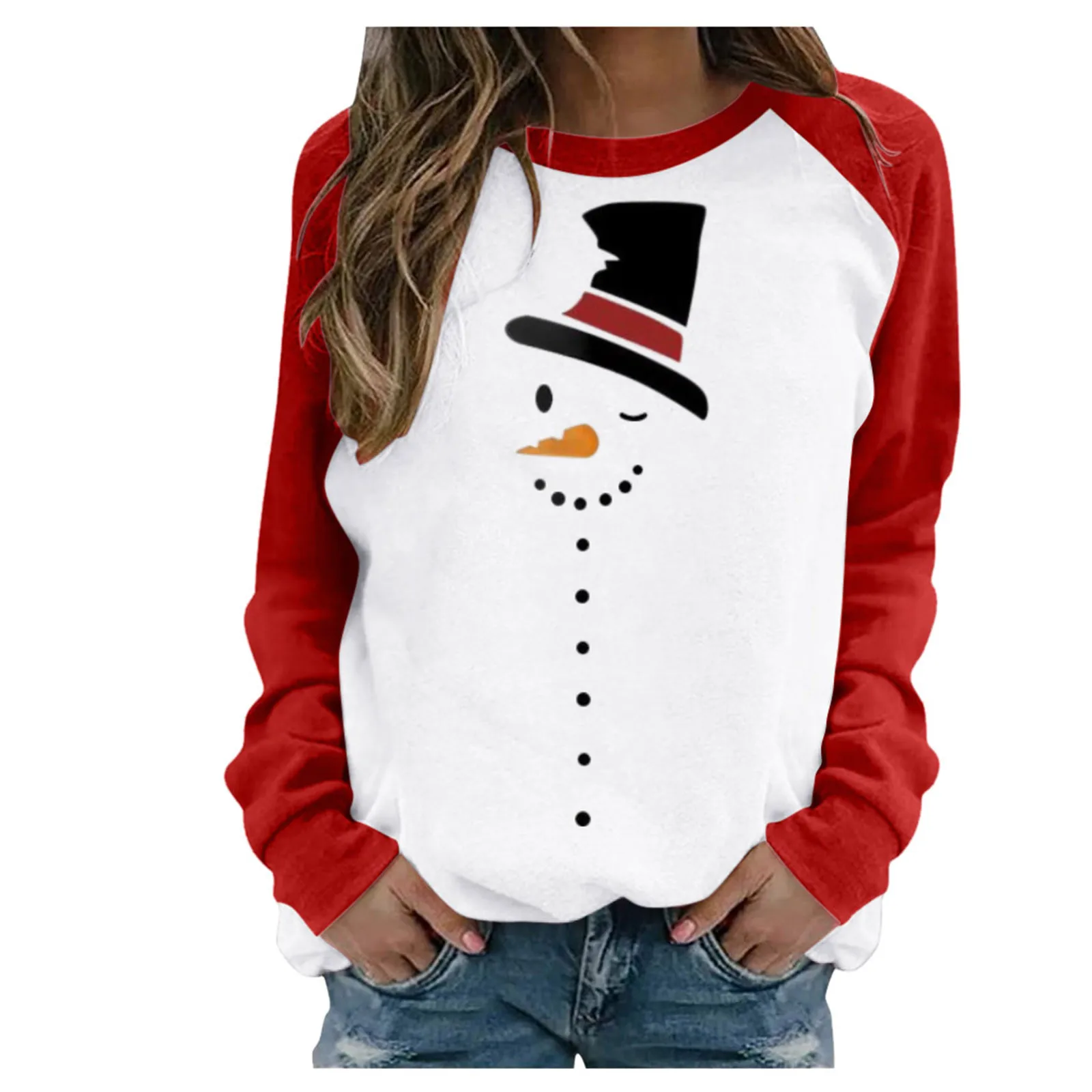 Presente de Natal Moda Oversize Feminino Manga Longa Natal Impresso O-pescoço Topos Camiseta Hoodie Esporte Tops 1 1pc 2022 3 Computers & Electronics