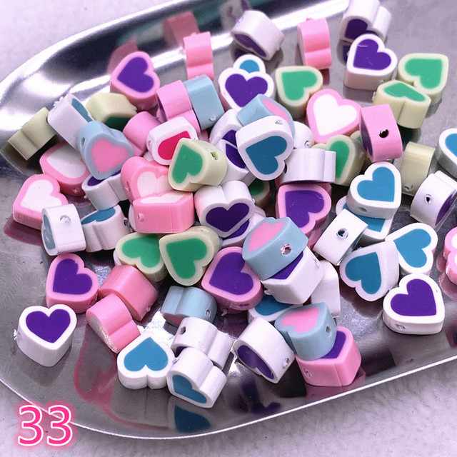 10mm Color Fruit Beads Polymer Clay Beads Polymer Clay Spacer Loose Beads for Jewelry Making DIY Bracelet Accessories