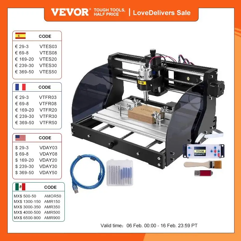 Vevor Macchina Del Router Di Cnc 3018 Per Pcb A 3 Assi Router Di Legno Incisore Controllo, Grbl Macchina Cnc Per Incisione Fai-Da-Te Con Controller Of