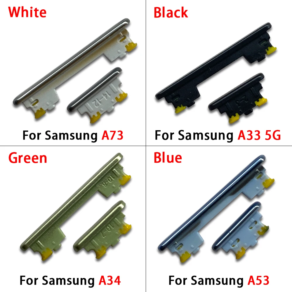 측면 볼륨 단추 및 전원 켜기/끄기 버튼 키 세트, 삼성 A33 5G A336B A34 A35 A53 A73 교체 부품, 신제품