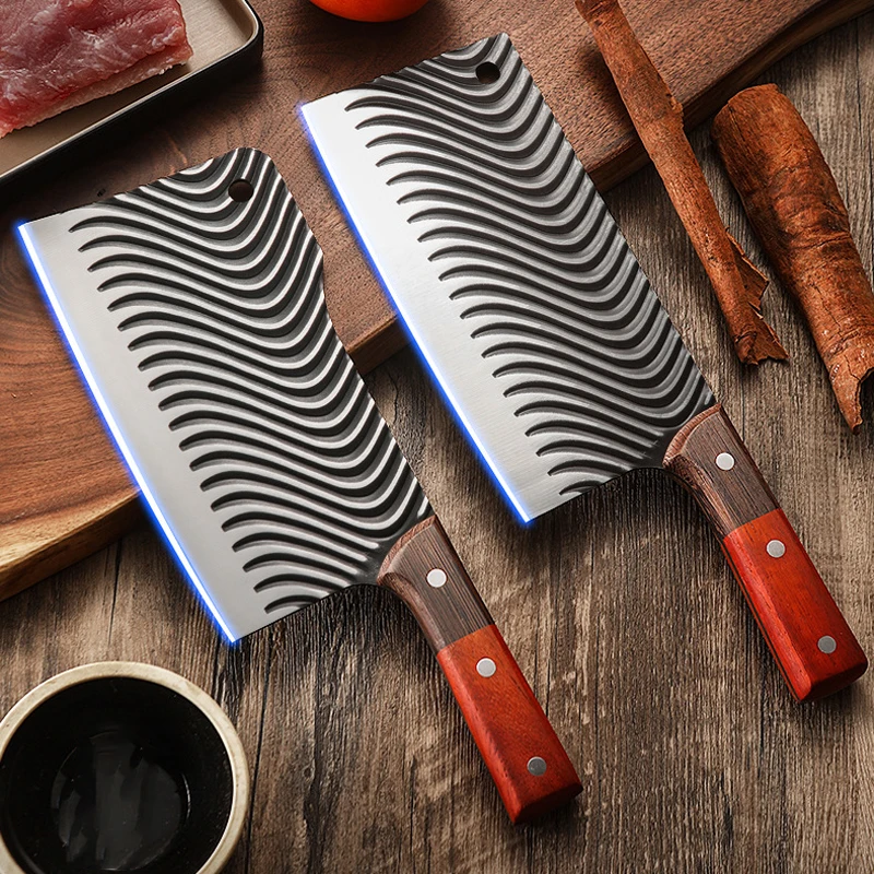 Kitchen Knife Forged Stainless Steel Slicing Knife Meat Cleaver Bone Butcher Chef Sharp Cutting Fish BBQ Tool