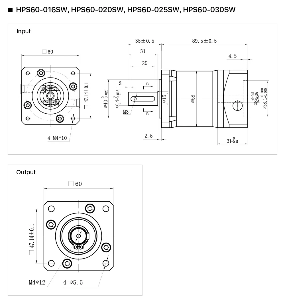 do motor, Relação 5:1, 10:1, 16:1, 20:1, 25:1, 30:1, 8mm Entrada