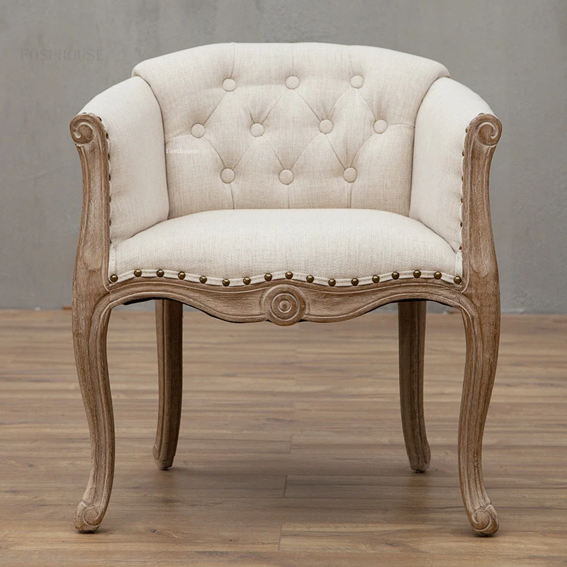 American Solid Wood Living Room Sofas Modern home Sofa Armchair retro Living Room Furniture designer Single backrest Sofa chair
