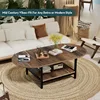 Coffee Table 2-Tier Small Folding Coffee Tables with Storage for Living Room Mid Century Center Table Vintage 6