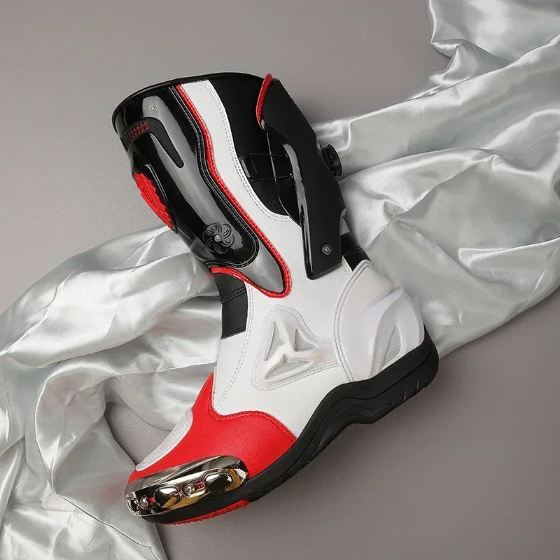 Motorcycle Racing Boots SIZE 39-47 for Biker Riding Protective Gear Shift Microfibe Leather