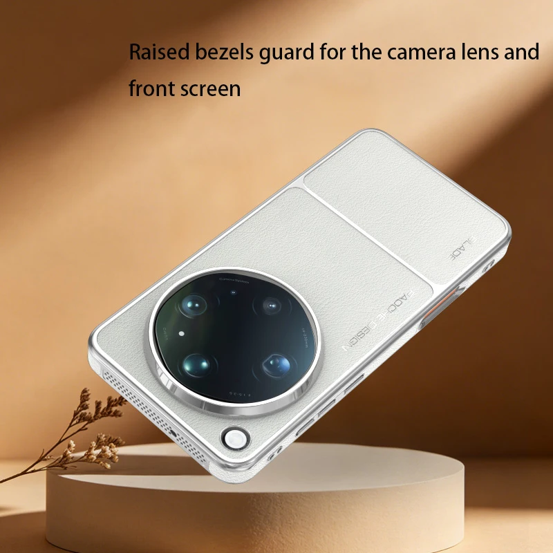 Sleek Leather Case with Built-in Magnet and Heat Dissipation - Comfortable Grip and Fashionable Design