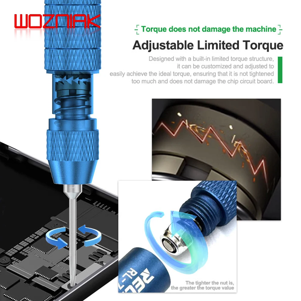 RELIFE RL-725 6 in 1 Adjustable Torque Screwdriver Set Strong