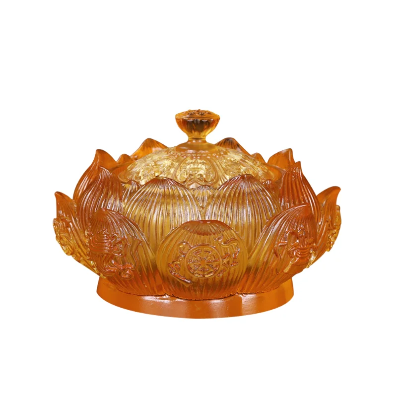 

Incense Burner Home Indoor Agave Incense Sandalwood Pan Incense Tea Ceremony Decoration Authentic Glass Lotus