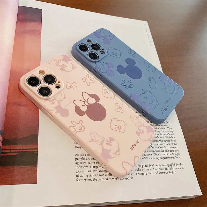 Mickey Mouse Anime Phone Case For iPhone 11 12 13 Pro MAX 12 13 Mini 6 6S 7 8 Plus X XR XS MAX SE 2020 Soft Silicone Funda Back iphone xr phone case