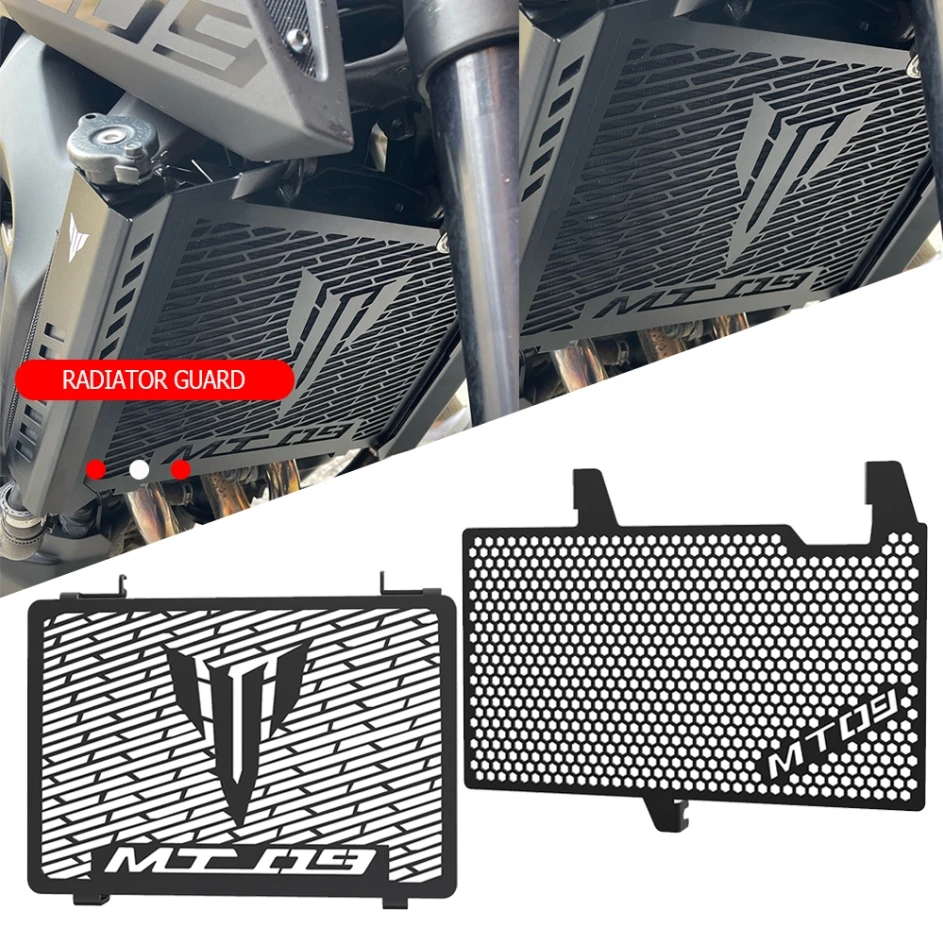 Protezione Radiatore In Alluminio Nero Per Yamaha MT-09 SP / MT09 (2014-2024) – Griglia Di Copertura Accessori Moto