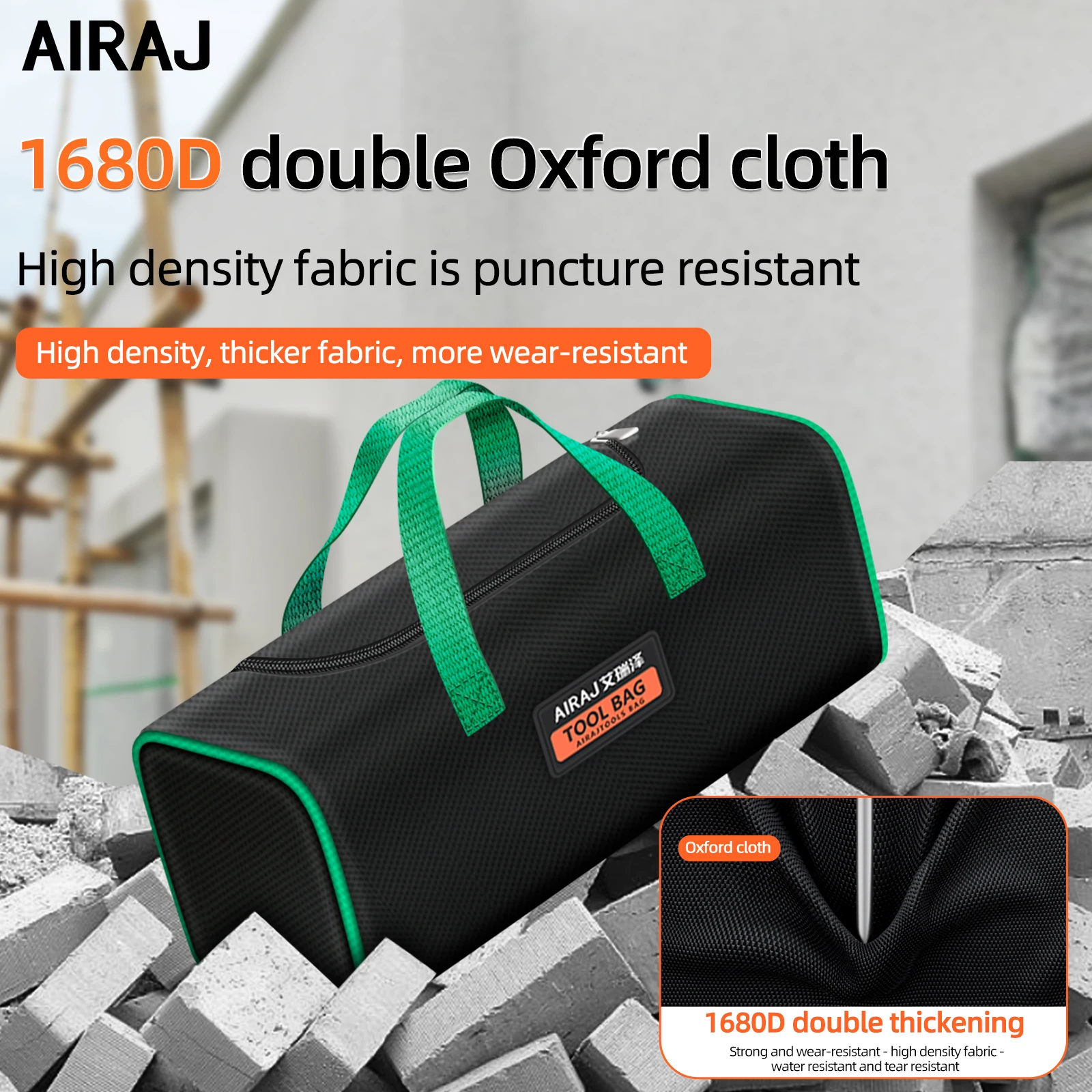 Tool Bag Oxford Cloth Portable Storage Professional Electrician Carpenter Repair Home Storage Double Deck