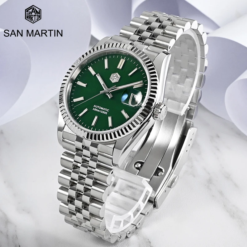 

San Martin 36.5mm Men Dress Watch Top Brand Luxury Automatic Mechanical Fashion Couples Watches Sapphire Waterproof 10Bar BGW9