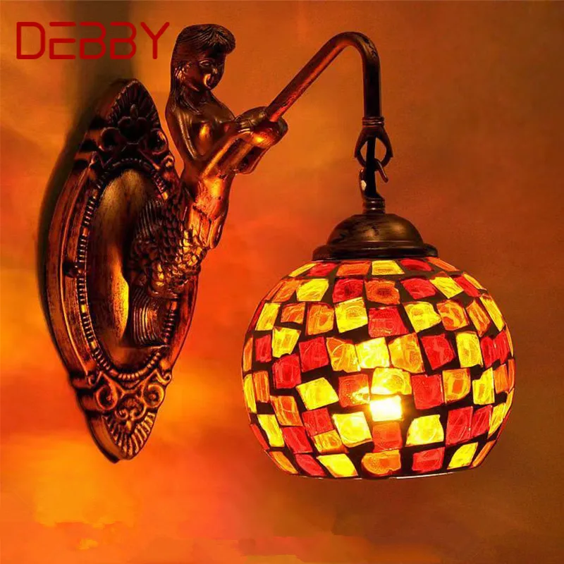 

DEBBY Contemporary Mermaid Wall Lamp Personalized And Creative Living Room Bedroom Hallway Bar Decoration Light