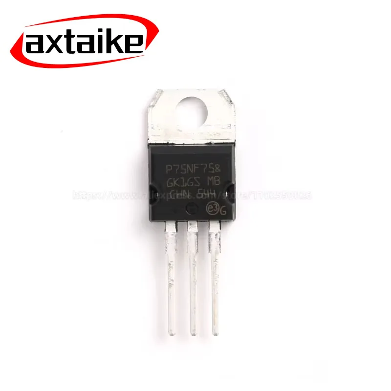 STP75NF75 P75NF75 75NF75 TO220 DIP 75V 80A NPN N-channel MOSFET 10PCS