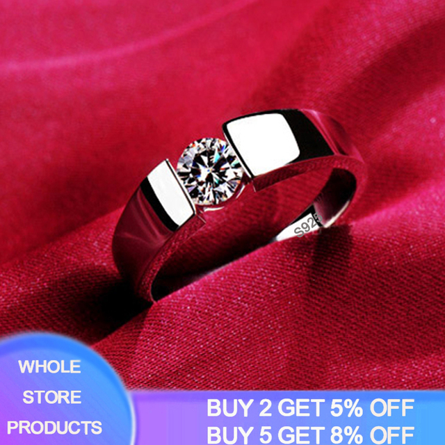 Fade Luxury Original Rings For Women Engagement Gift Proposal Jewelry Bride Wedding Bands Allergy Free (Sent Earrings)