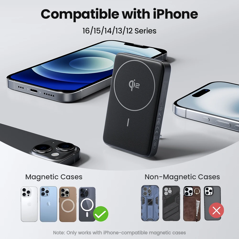 PISEN Power Bank Magnetic 30W Wireless Fast Charging