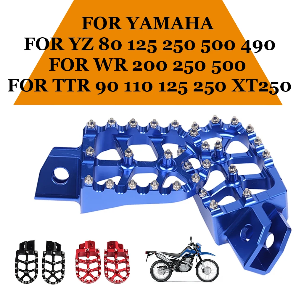 Motorcycle Accessories Motorcycle Footrests Motorcycle Foot Pedals Motorcycle FootRest Footpegs Foot Pegs Pedal For YAMAHA TTR 90 110 125 250 TTR250 YZ80 YZ125 YZ250 YZ WR 200 250 500 Accessories