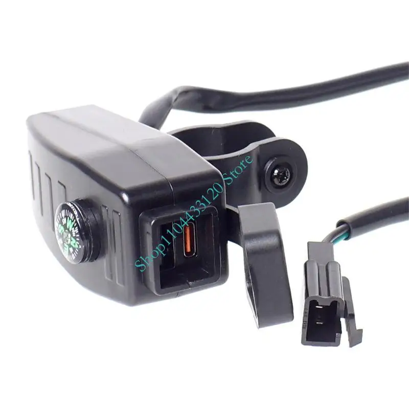 컴팩트 헤비 듀티 5V 2.5A ABS 플라스틱 12.5W 빠른 충전 이중 포트 오토바이 USB 충전기 방수 디자인 및 55Cm