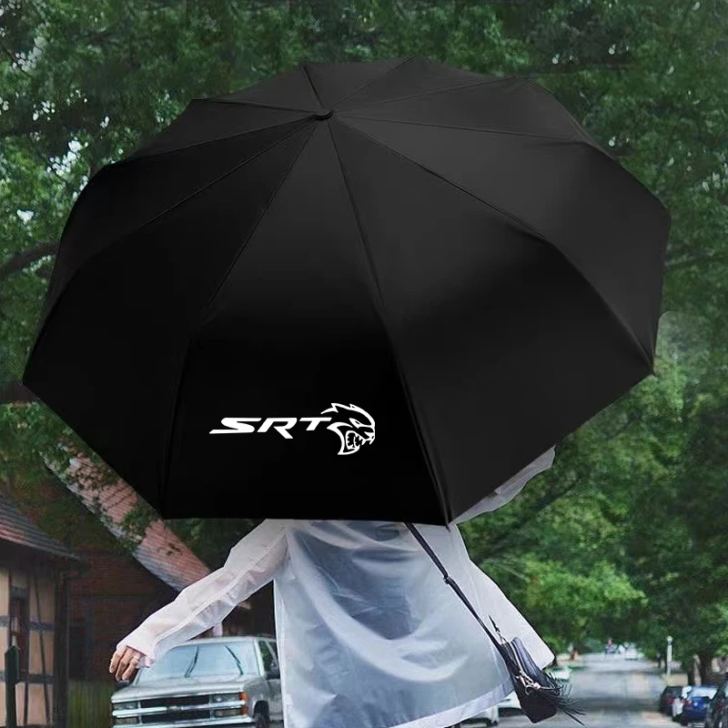 Car Fully Automatic Folding Rain Windproof Umbrella Sunshade For Dodge SRT Ram Journey Charger Challenger Caliber Durango Nitro