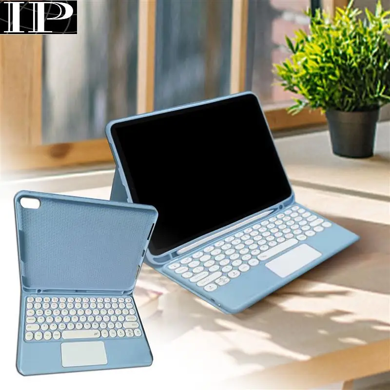 Tastiera Magica Wireless Per Ipad 10 Generazione 2023 Tastiera Custodia Per Tastiera Ipad 10 10.9 Pollici Con Touchpad Carino Colore Chiave Rotonda
