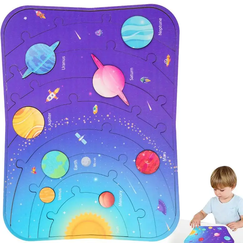 

Wooden Solar System Puzzle Fun Space Puzzle Solar System And Space Exploration Jigsaw Preschool Learning Puzzle Toys