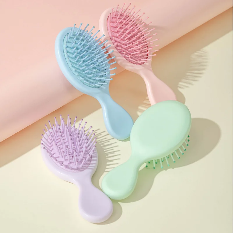 귀여운 미니 여자 헤어 브러시 빗 여성을위한 휴대용 Detangler 마사지 스타일링 도구