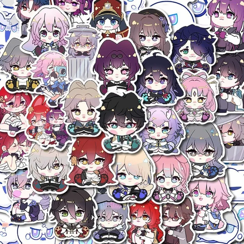 Jing Yuan Dan Heng Sticker Anime Honkai Star Rail Stationery Stickers Cartoon Water Proof Student School Supplies Decor Gift shugo chara sticker anime hinamori amu tsukiyomi ikuto stationery stickers cartoon water proof student school supplies decor